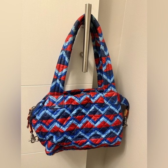 MZ Wallace Medium SUTTON Quilted Nylon Zig Zag Oxford Crossbody Handbag - Picture 11 of 12